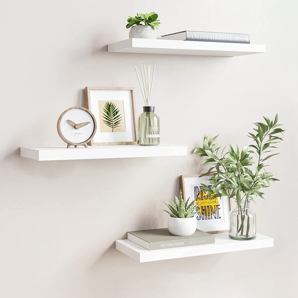 DIY Floating Shelves No Tools