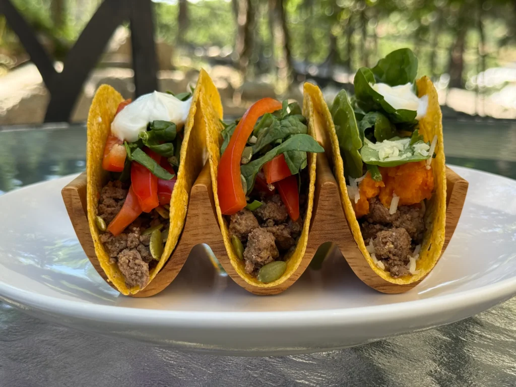 Keep Tacos Standing Up in the Oven While Broiling Cheese