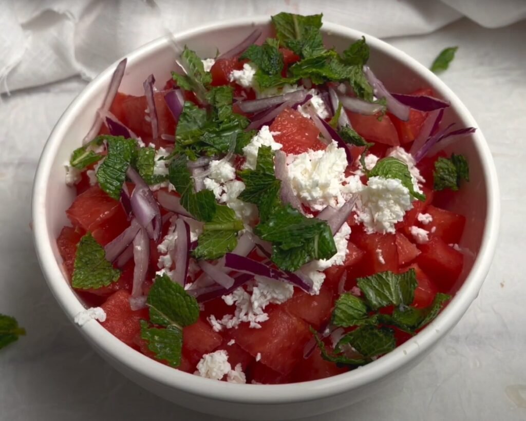 Summer Watermelon Feta Salad (No Lettuce)